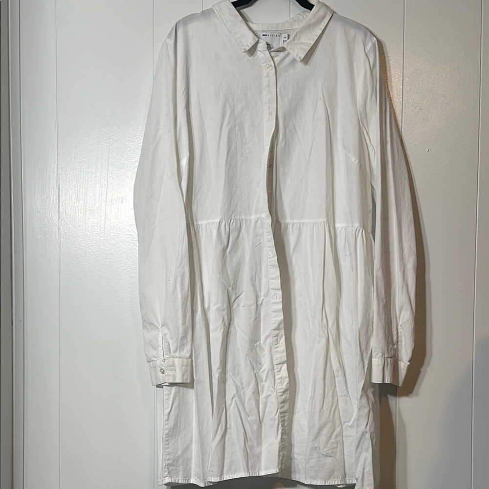 ASOS White Button Down Casual Shirt dress